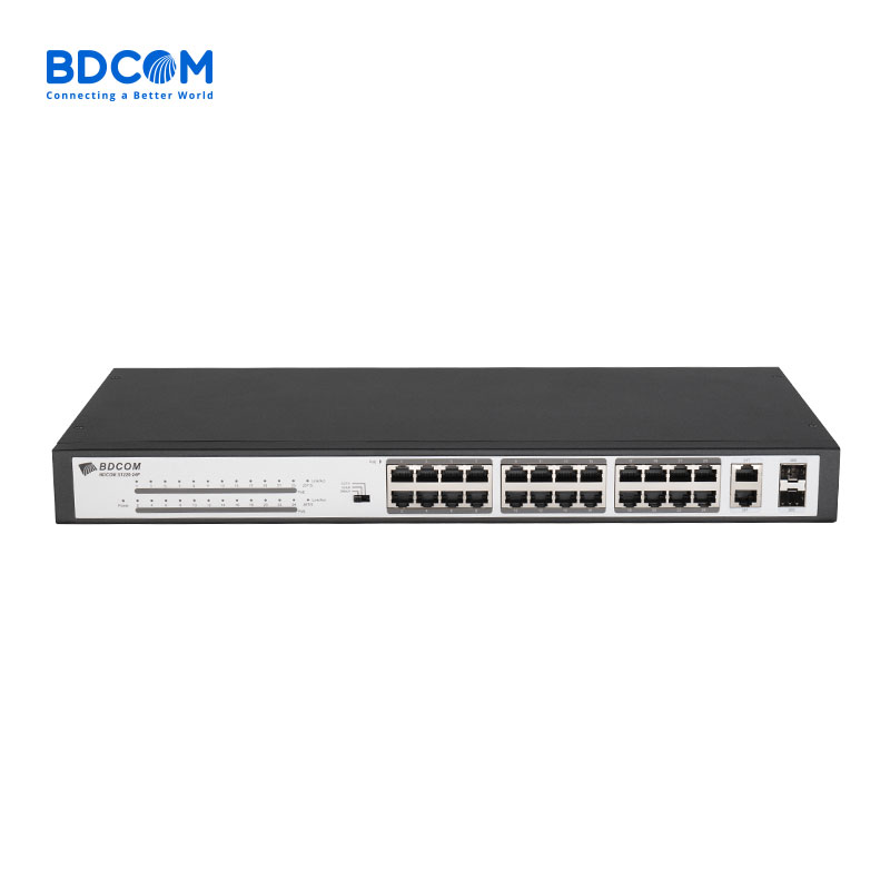 24-портовый 100M автономный коммутатор питания через Ethernet 2-Порт Gigabit Uplink Power over Ethernet-коммутатор