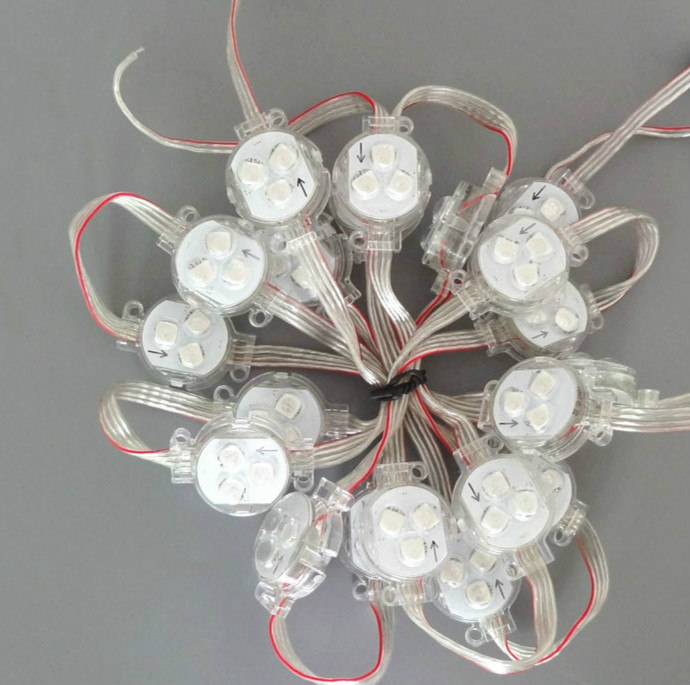 Вход 12 В постоянного тока 30 мм 3 светодиода SMD 5050 RGB светодиодный модуль Пиксельная Светодиодная лампа WS2811 UCS1903