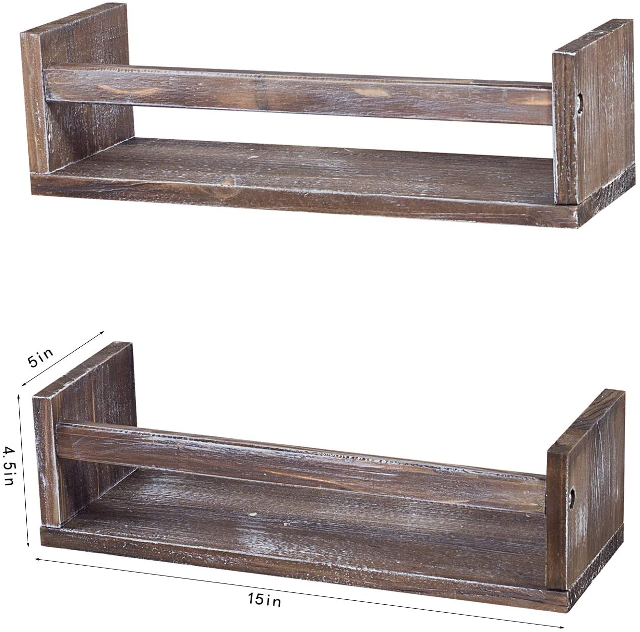 Estante De Pared Para Cocina Display Spice Decor Organizer 2 Set Rustic Kitchen Rack Floating Shelves Wall Mounted Solid Wood
