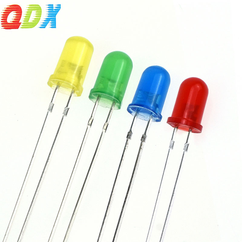 F5 Round Lens Color Red Yellow Blue Green Orange Assorted 5mm Diffused Led Light-emitt In line led 1000pcs/bag