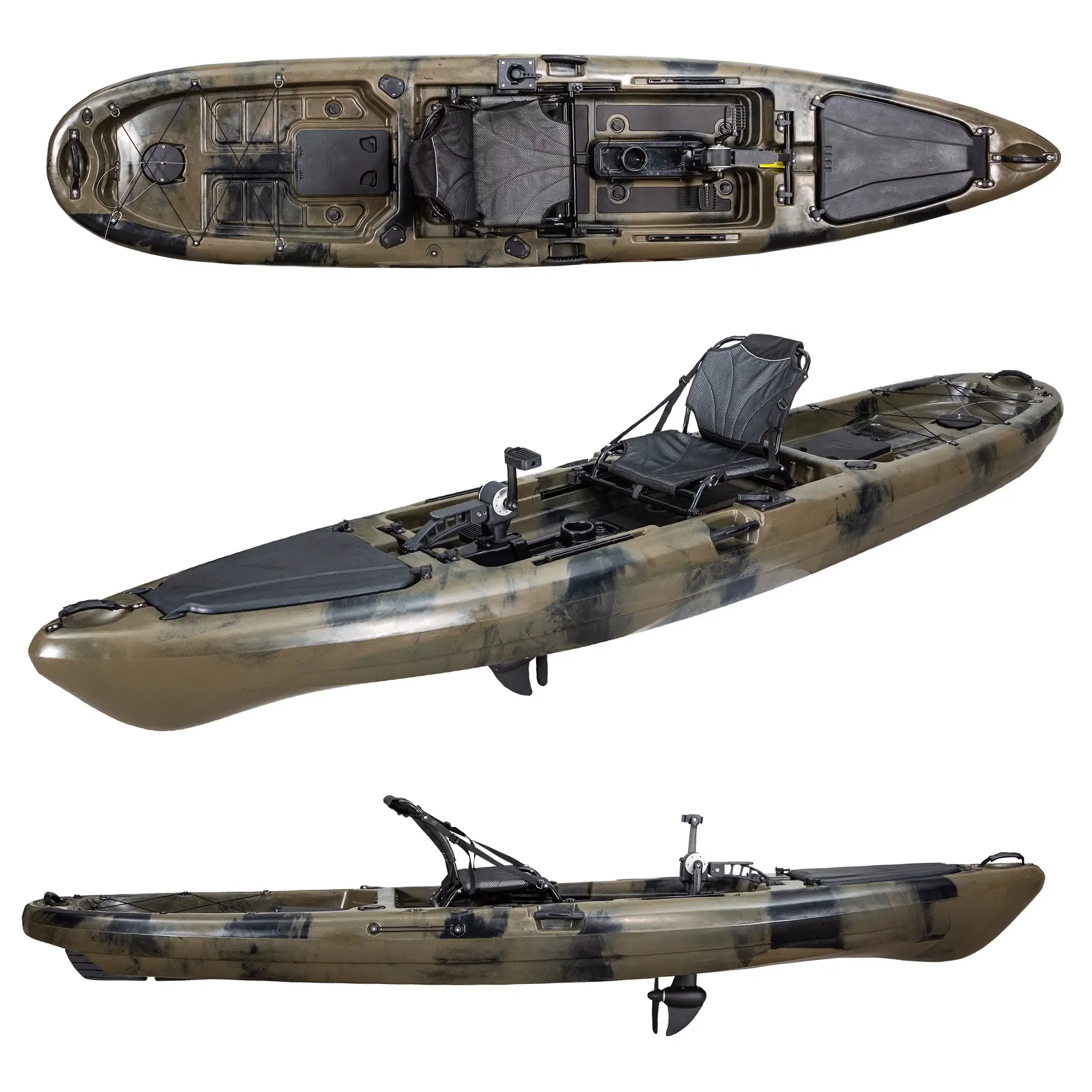 Single 13FT kayak fishing Foot Pedal Drive Plastic kayak wholesale