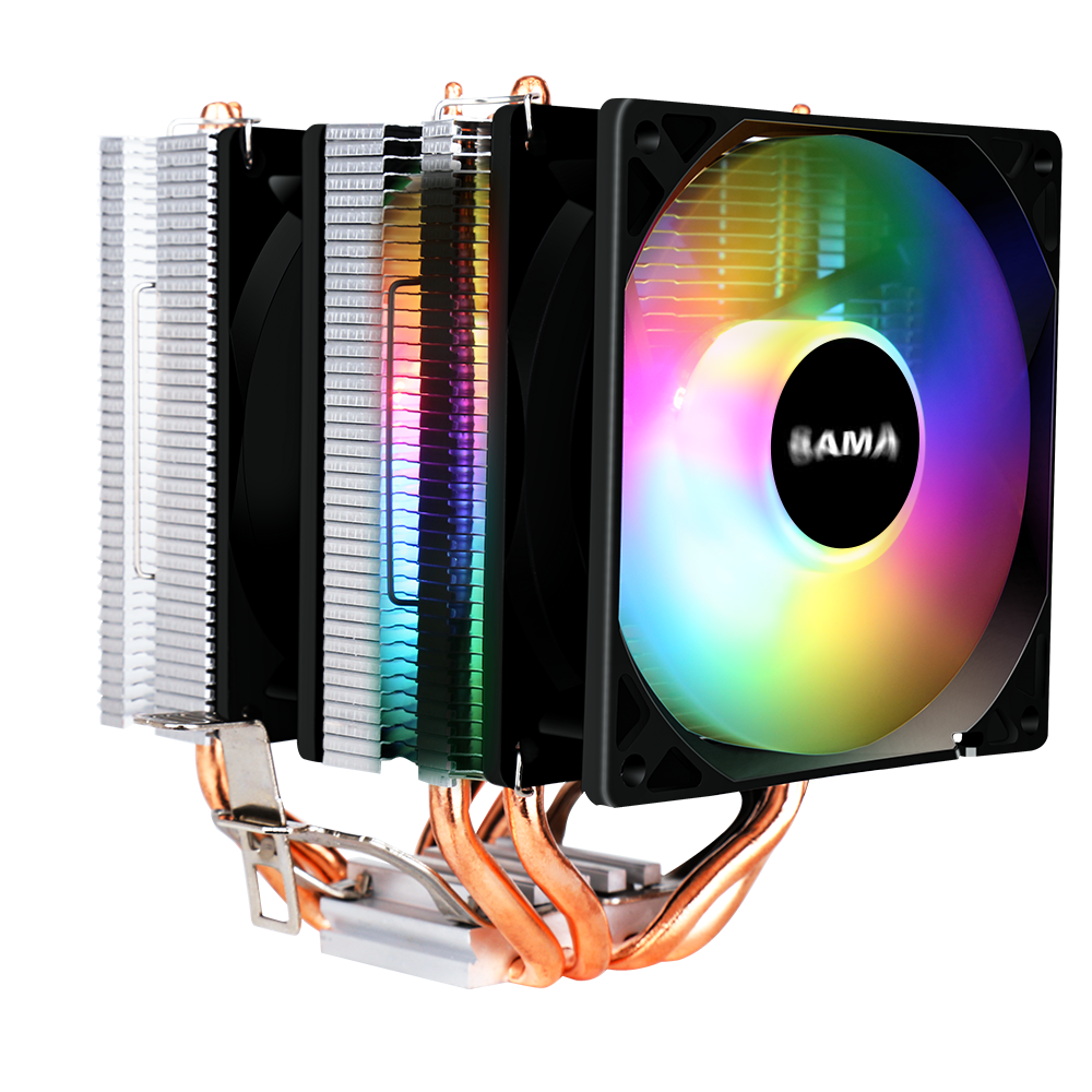 SAMA Factory 90 мм двойной башенный Вентилятор охлаждения True Color Intel 775/115X/1700 CPU Cooler Master FRGB для игрового ПК