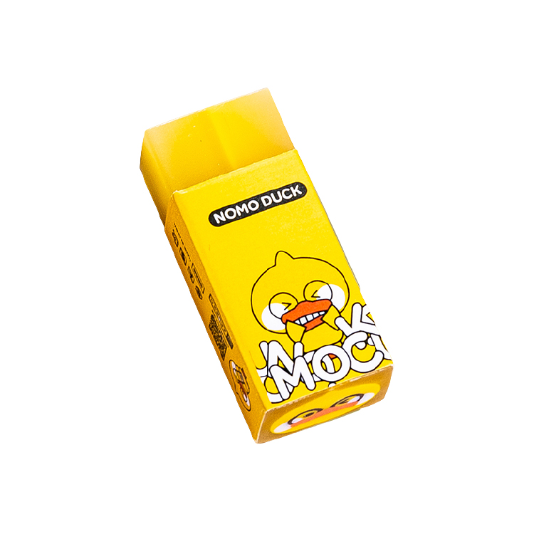 New interesting rubber custom children pencil eraser yellow duck eraser
