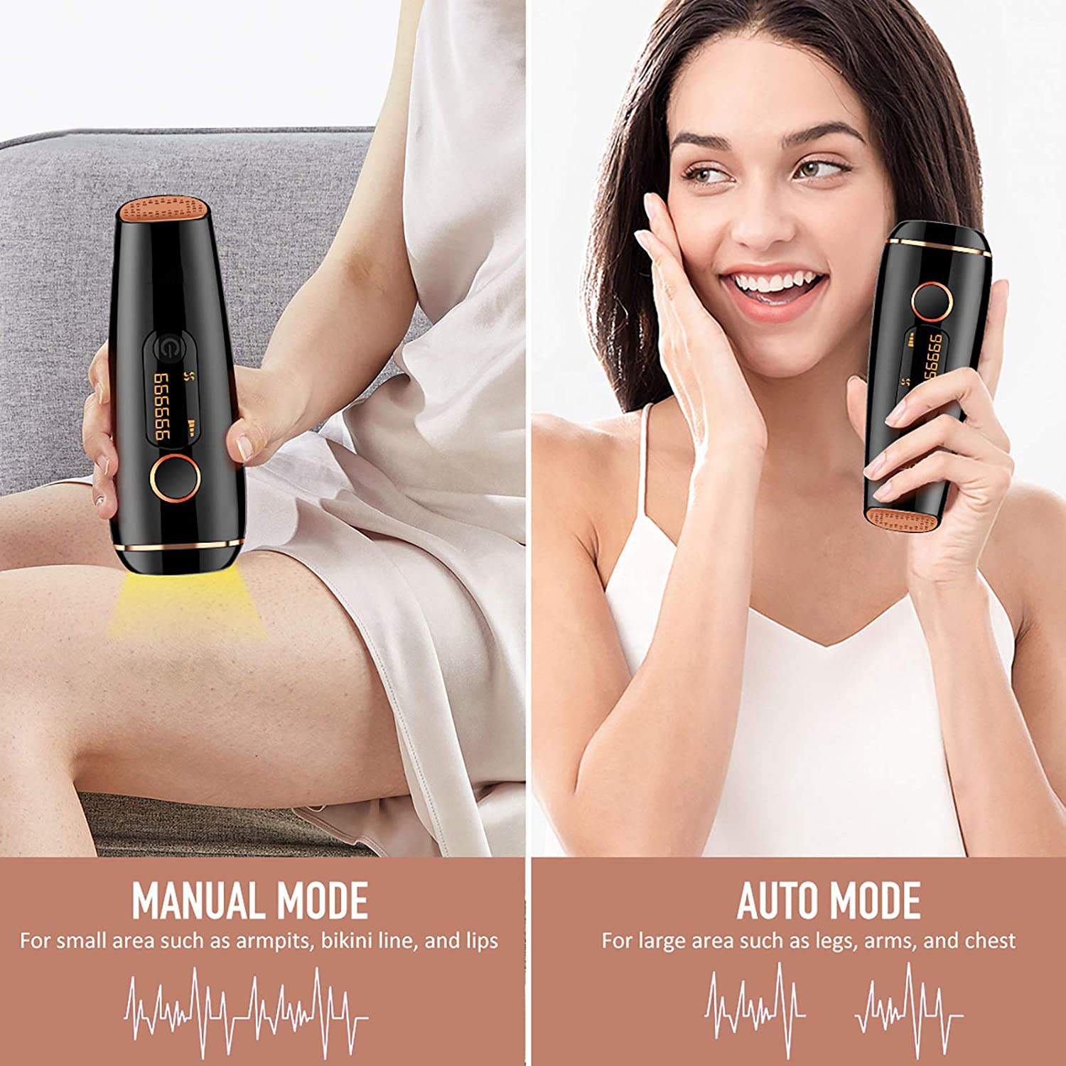 5 Levels 999999 Flashes Auto Facial Body Hair Trimmer Epilator IPL Laser Hair Removal Machine Device for Female