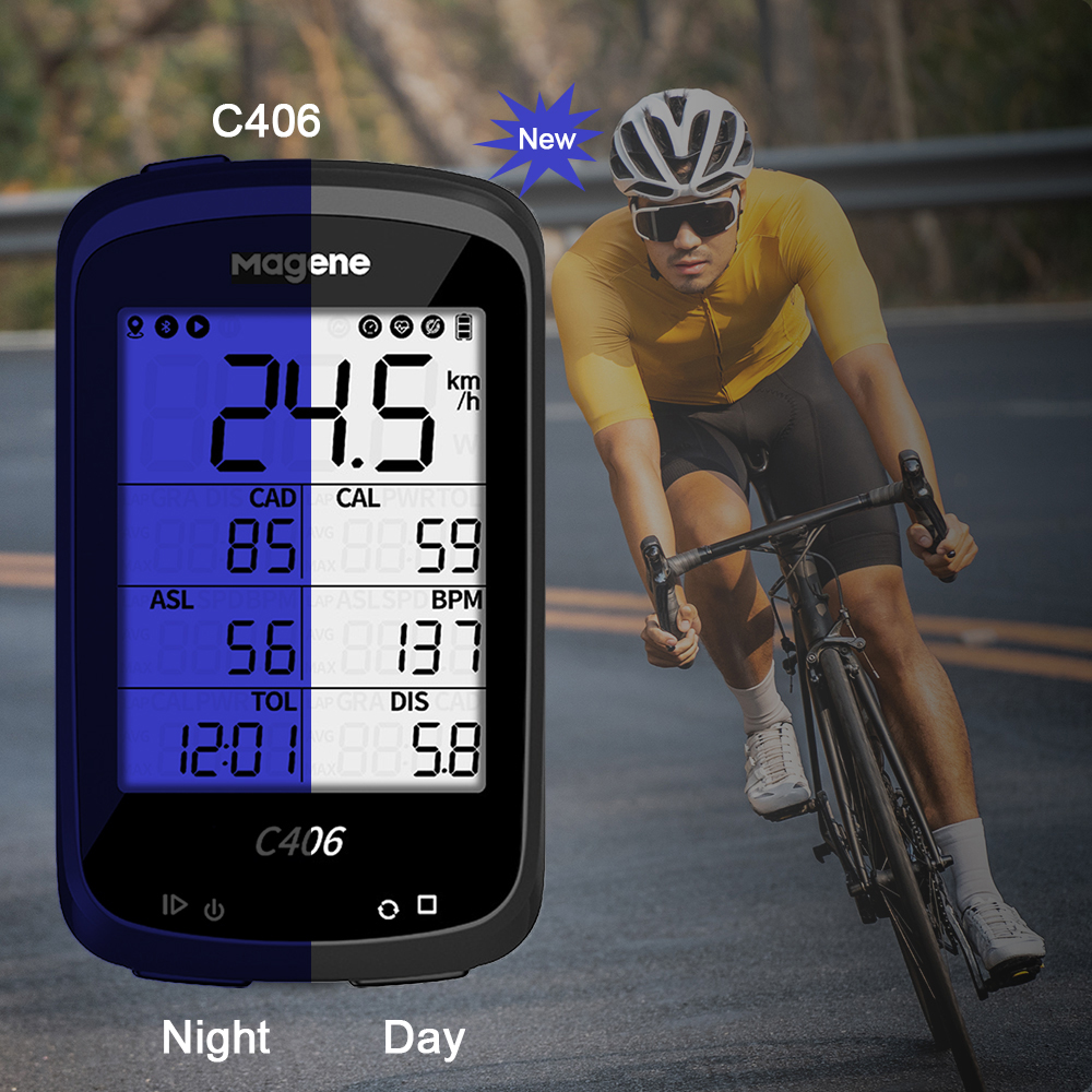 Товары марки Magene C406, большой экран, длительный срок службы батареи, gps, велосипедный спидометр, gps, велосипедный компьютер