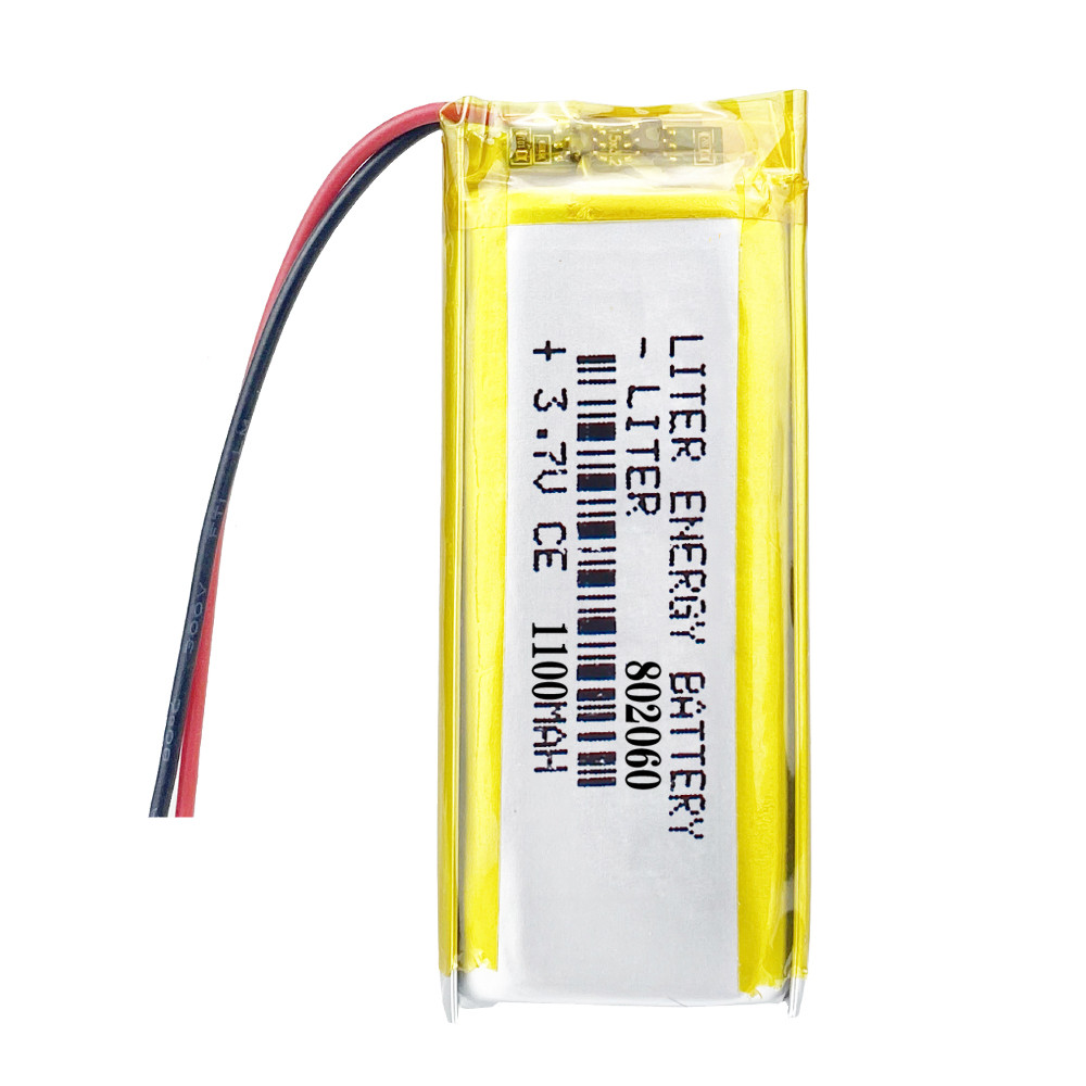 High Density Lithium ion Battery 3.7V 1100mAh 802060 for Digital Devices
