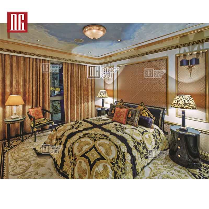 Luxury hotel queen bedroom bed Dubai style soft bedroom bed