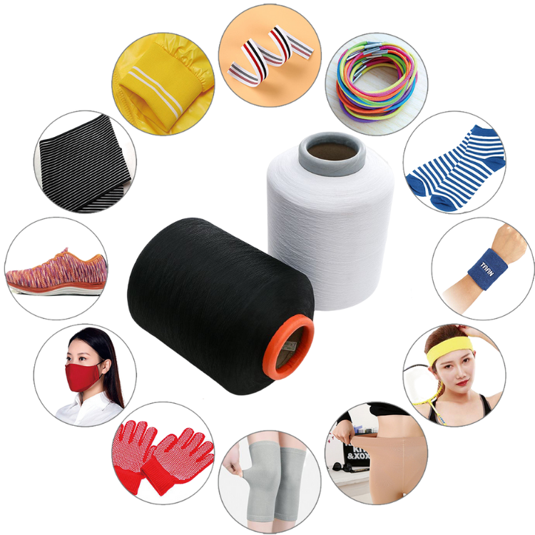 DTY ACY nylon6, полиэфирная пряжа с покрытием спандексом, окрашенная пряжа для шитья, вязания крючком, для вязания, обертывания, пряжи для машины, нижнего белья, ткани