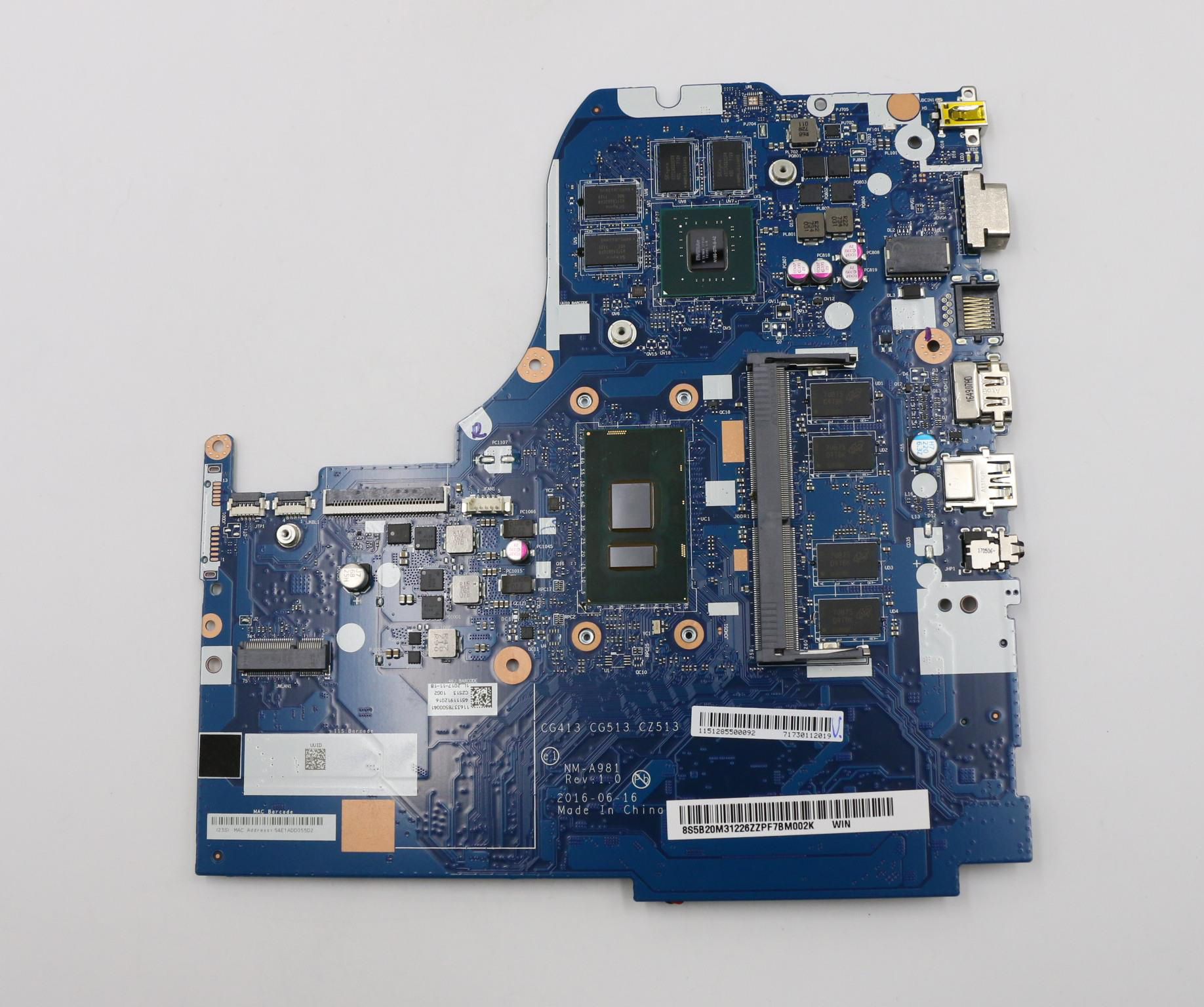 5B20M31226 материнская плата для ноутбука Lenovo Ideapad 510-15IKB NM-A981 с SR2ZU i5-7200u процессор 4 Гб оперативной памяти 940MX GPU
