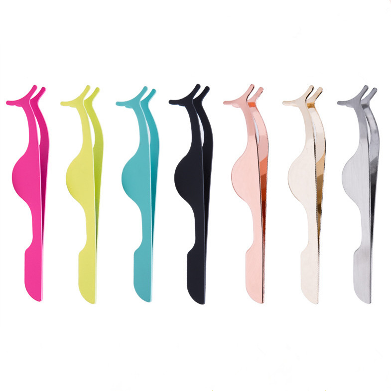 Beauty Tool Colorful Handiness Stainless Steel Grafting Eyelash Clip