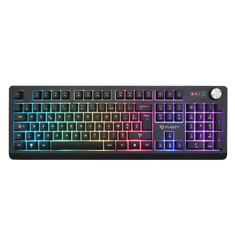 Беспроводная разноцветная клавиатура RGB с подсветкой, игровая клавиатура с rgb мембраной и радужной подсветкой для настольного ПК, ноутбука