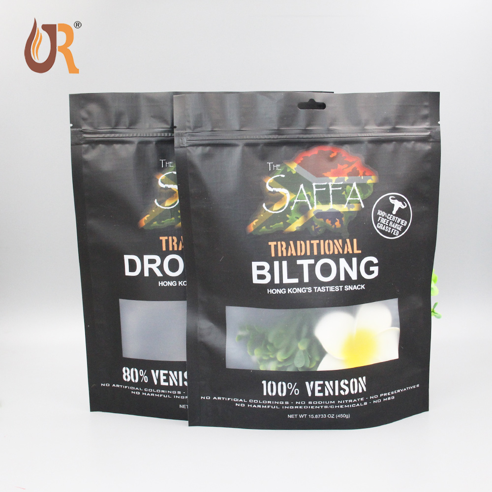Wholesale Beef Jerky Small Packs Custom Ziplock Beef Jerky Packaging Bag With Logo