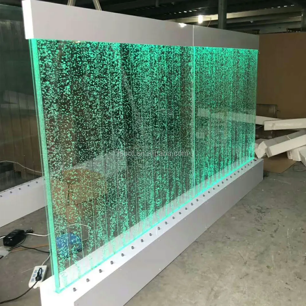 new design led acrylic water bubble wall air curtain