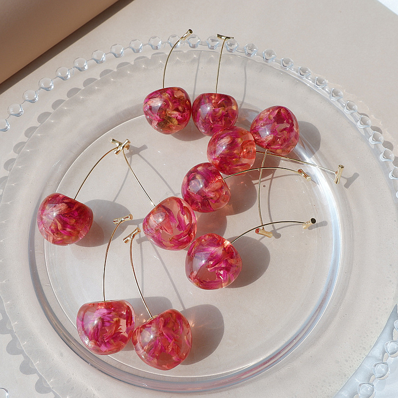 Jewelry Korean cherizi sweet summer fresh fruit Cherry Earrings long fashion simple Fashion