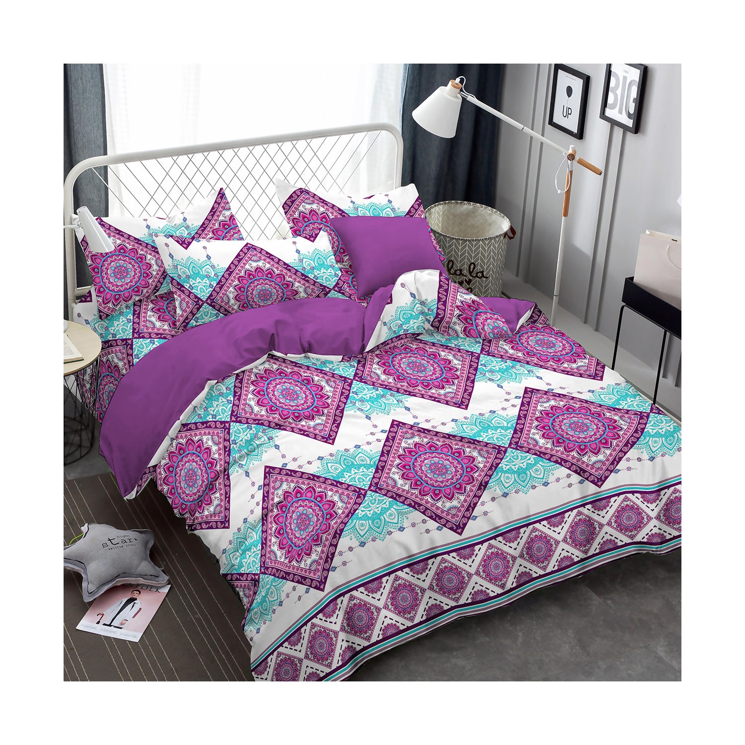 Luxury style 100 polyester woven brush wholesale bed sheet textile