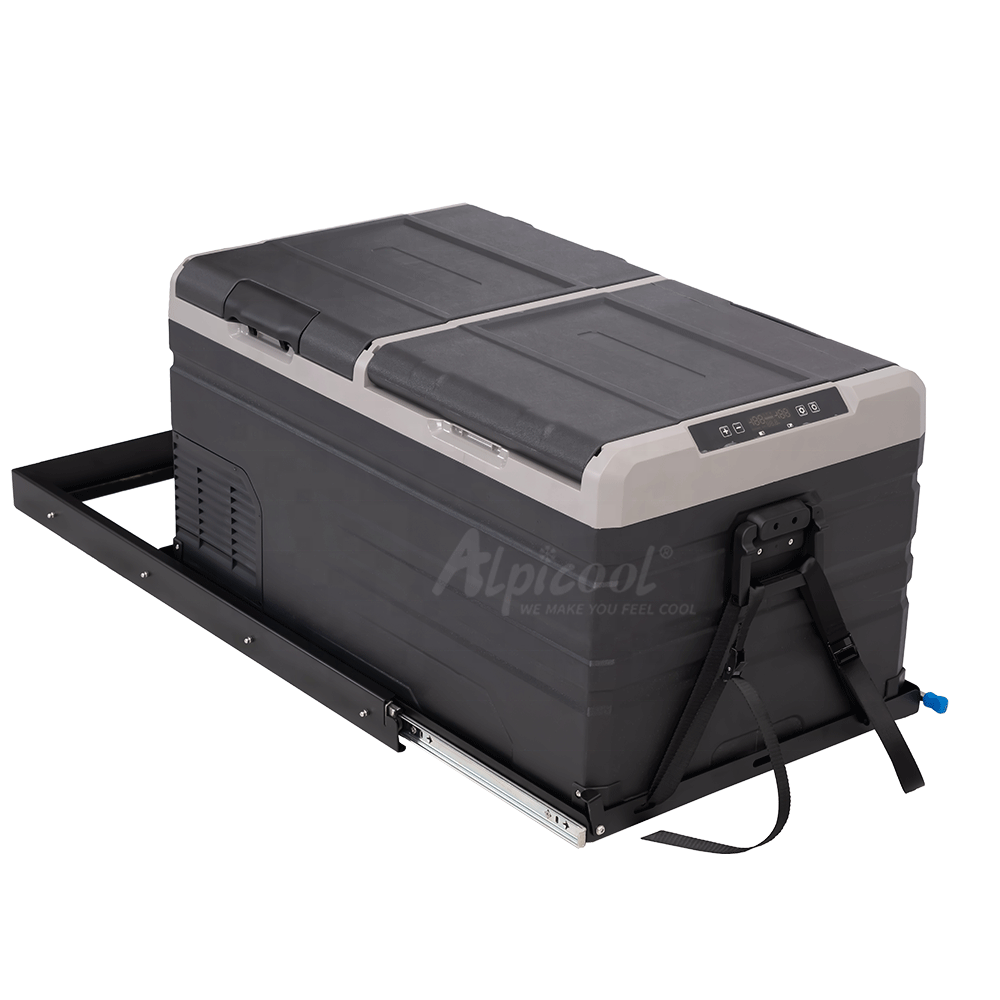 Alpicool TW75 75L двойной зон автомобильные холодильники с морозильной камерой DC 12V 24V AC100-240V USB Холодильник морозильная камера, работающего на постоянном токе 12 В в холодильник компрессор холодильника