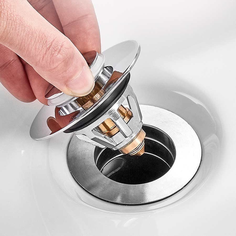 Stainless Steel Universal Wash Basin Pop-up Drain Filter Hair Catcher Bath Stopper Filter Shower Sink Strainer Plug Kitchen
