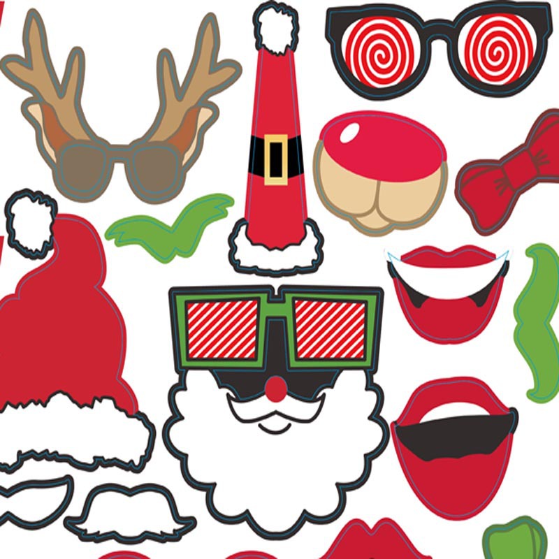 Ychon 28 sets of Christmas photo props New Year party supplies photo props stock