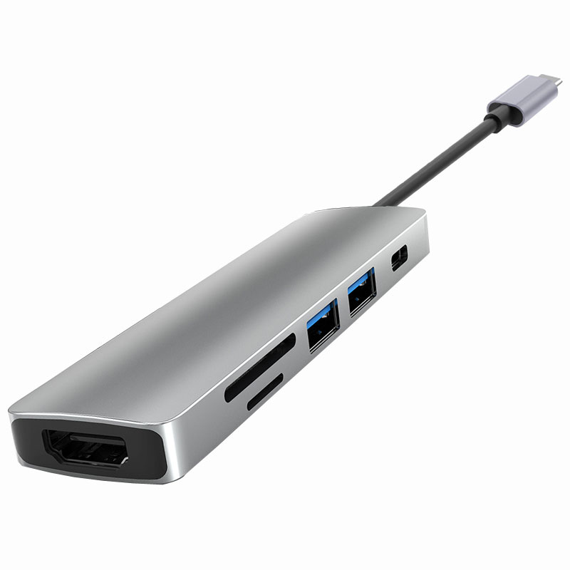 7 портов usb hub 3,0 2,0 высокоскоростной кард-ридер Многофункциональный android 3 портом типа c 4 порта usb концентратор 3,0 8 в 1 c адаптер
