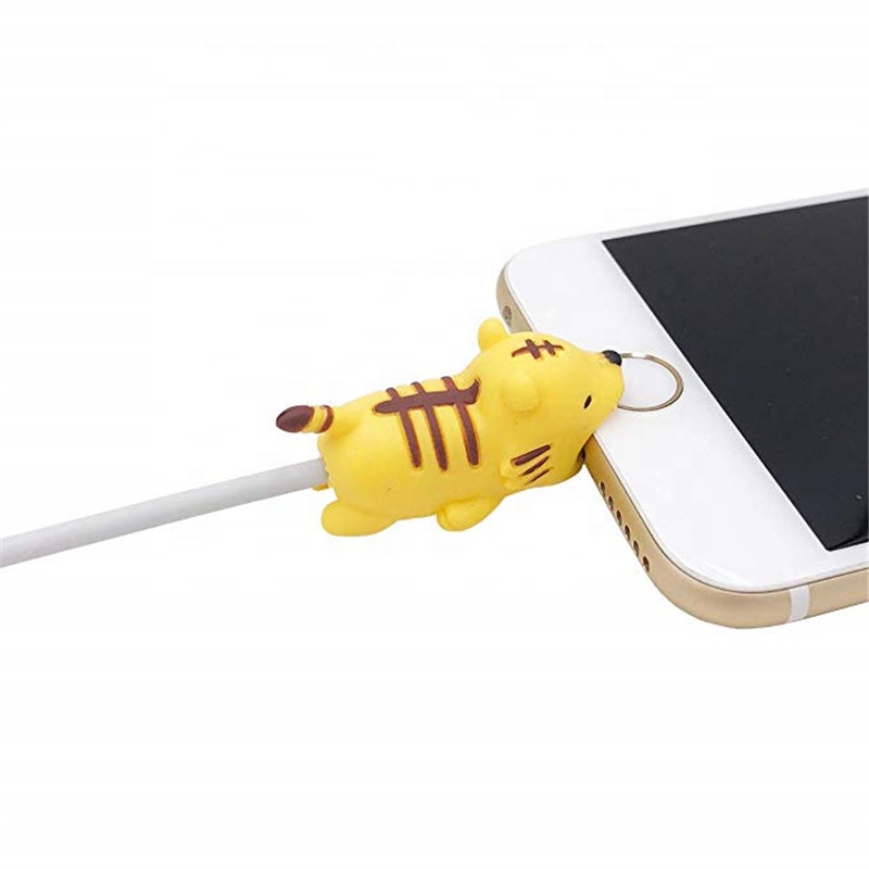 1 pcs pvc cute dogs cats animals charging usb cable protector bite other mobile phone accessories