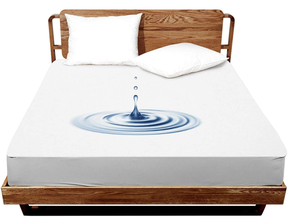 Stock Hypoallergenic Breathable Bed Protector Knitted Fitted Sheet Waterproof Mattress Cover