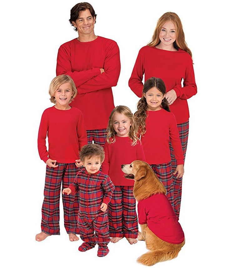 Wholesale Christmas nightwear set family matching pajama sets parent-child outfit