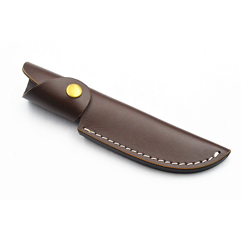 Hot Sale Hunting Holster Carrying Knife Fixed Blade and Small Leather Holder Sheath with Belt Loop