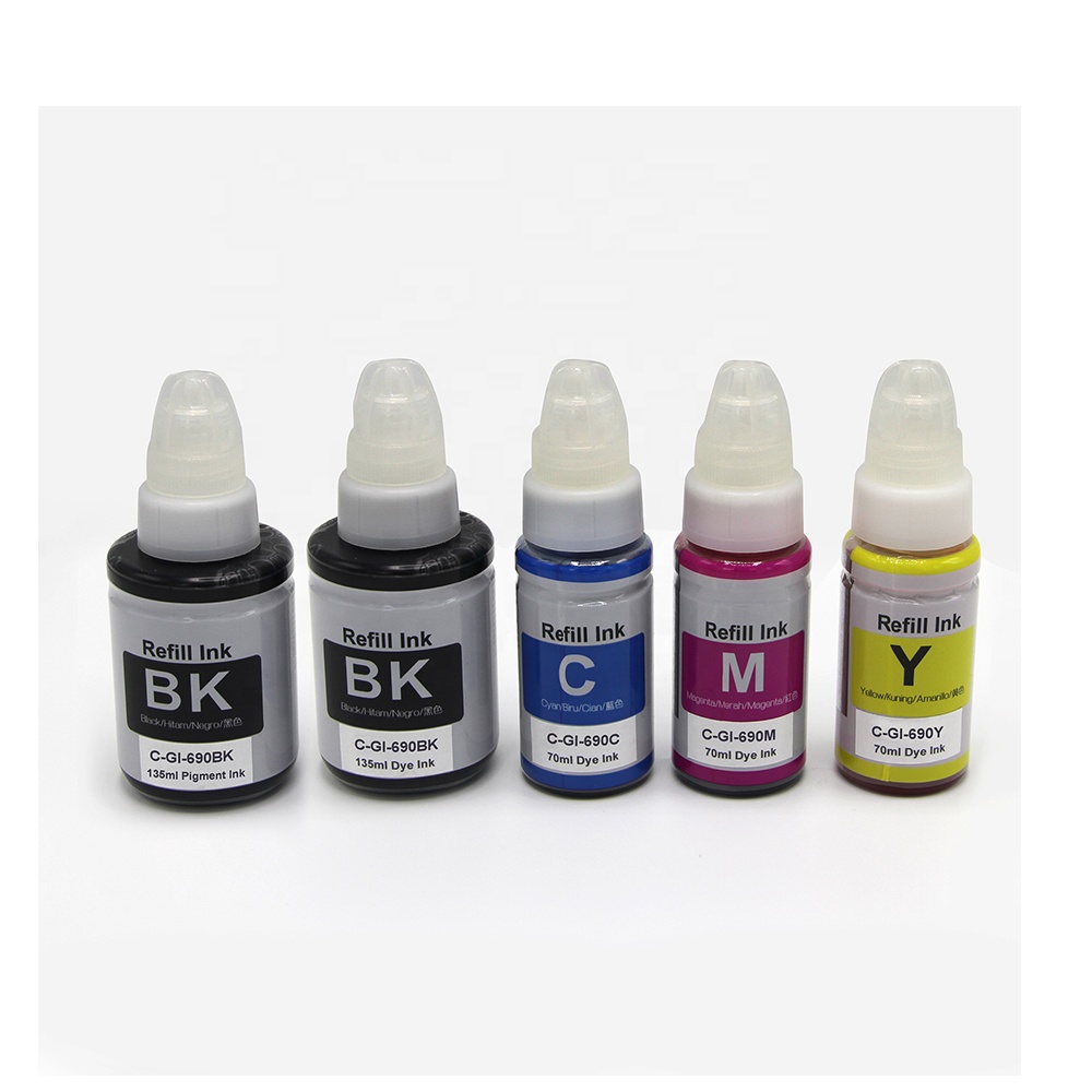 GI690 ink GI-690 Tatrix Premium Compatible Color Water Based Bottle Refill Bulk Ink GI-690 for Canon PIXMA G2600