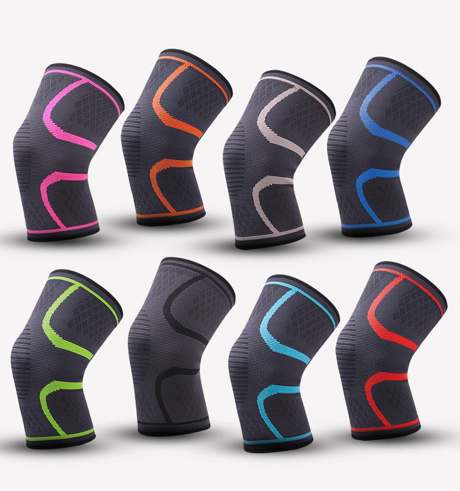 Knitted Nylon Sports Knee Pad with Men and Women Breathable Support Knee Brace Sports Anti-fall Non-slip Knee Pads