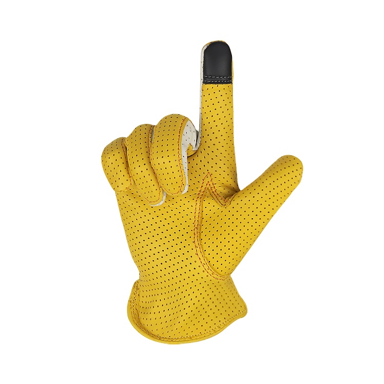 Amazon hot sell winter ski grain cowhide gloves touch screen for working