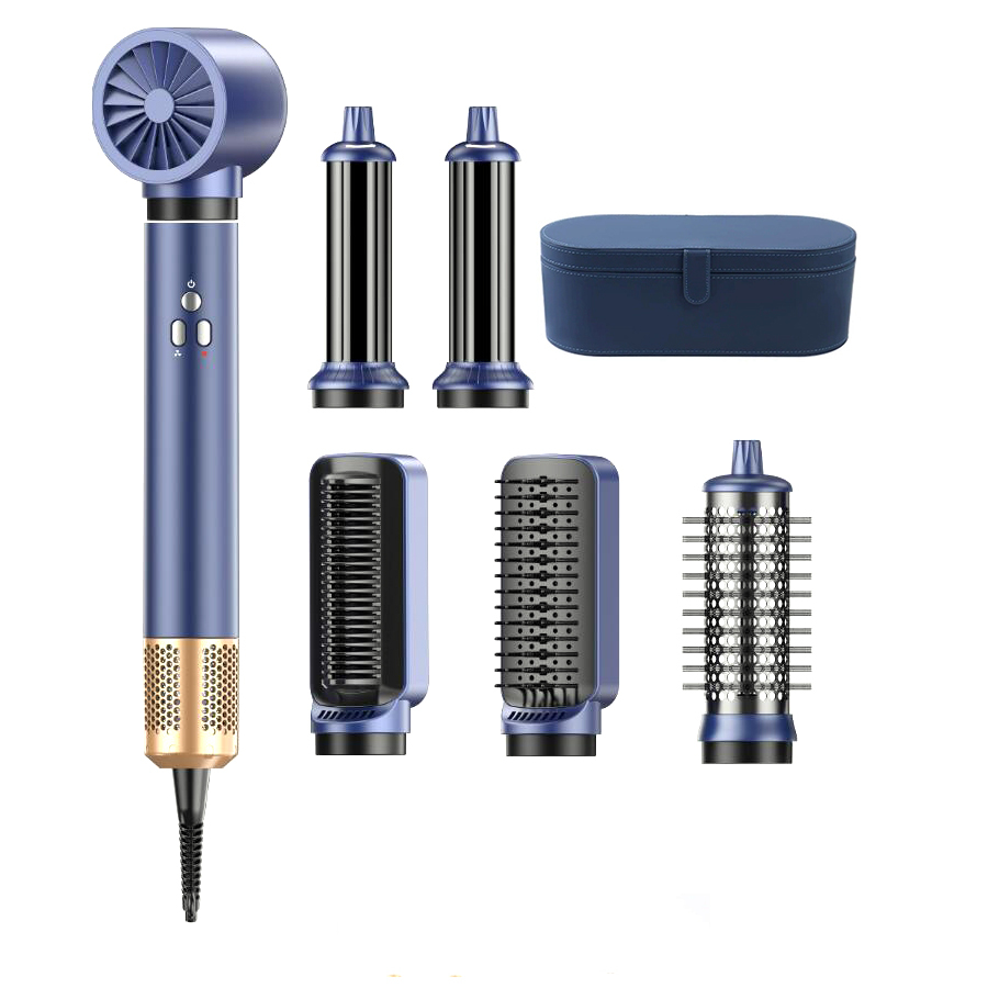 110000RMP Metal electric 6 in 1 hair dryer hand dryer for hair curler multi styler curling irons hot comb straightener