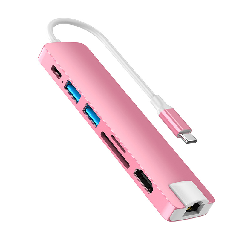 4k 60 Гц 7-в-1 usb c двойной до 7-в-1 хаб подставка для mac 7 в 1 адаптер типа c многопортовый разветвитель