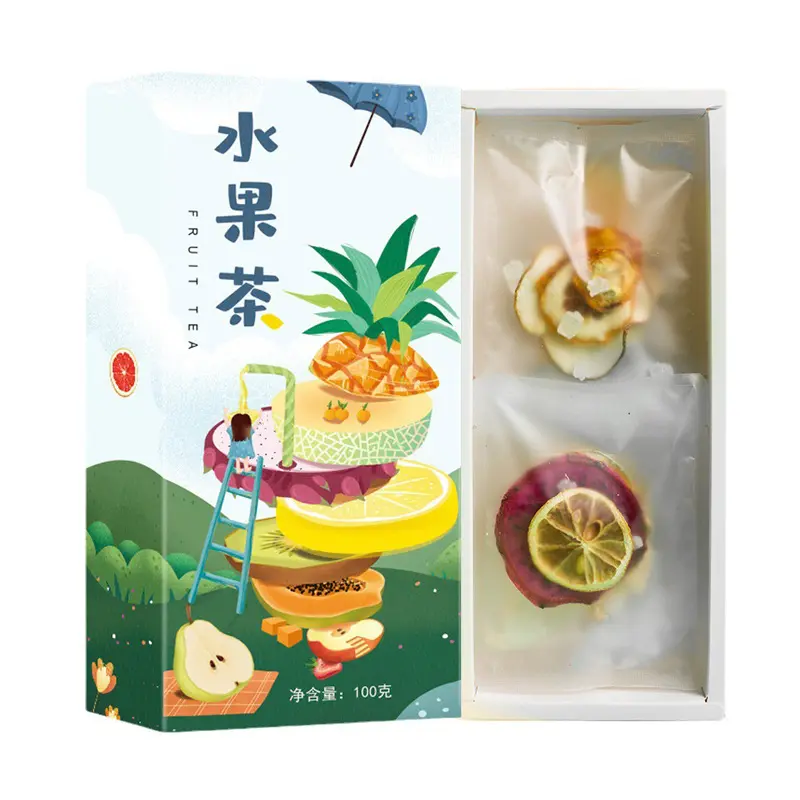 Customized High-quality Handmade Fresh Fruit Tea Mixed With Dried Fruit Orange Pineapple Slimming And Beauty Tea