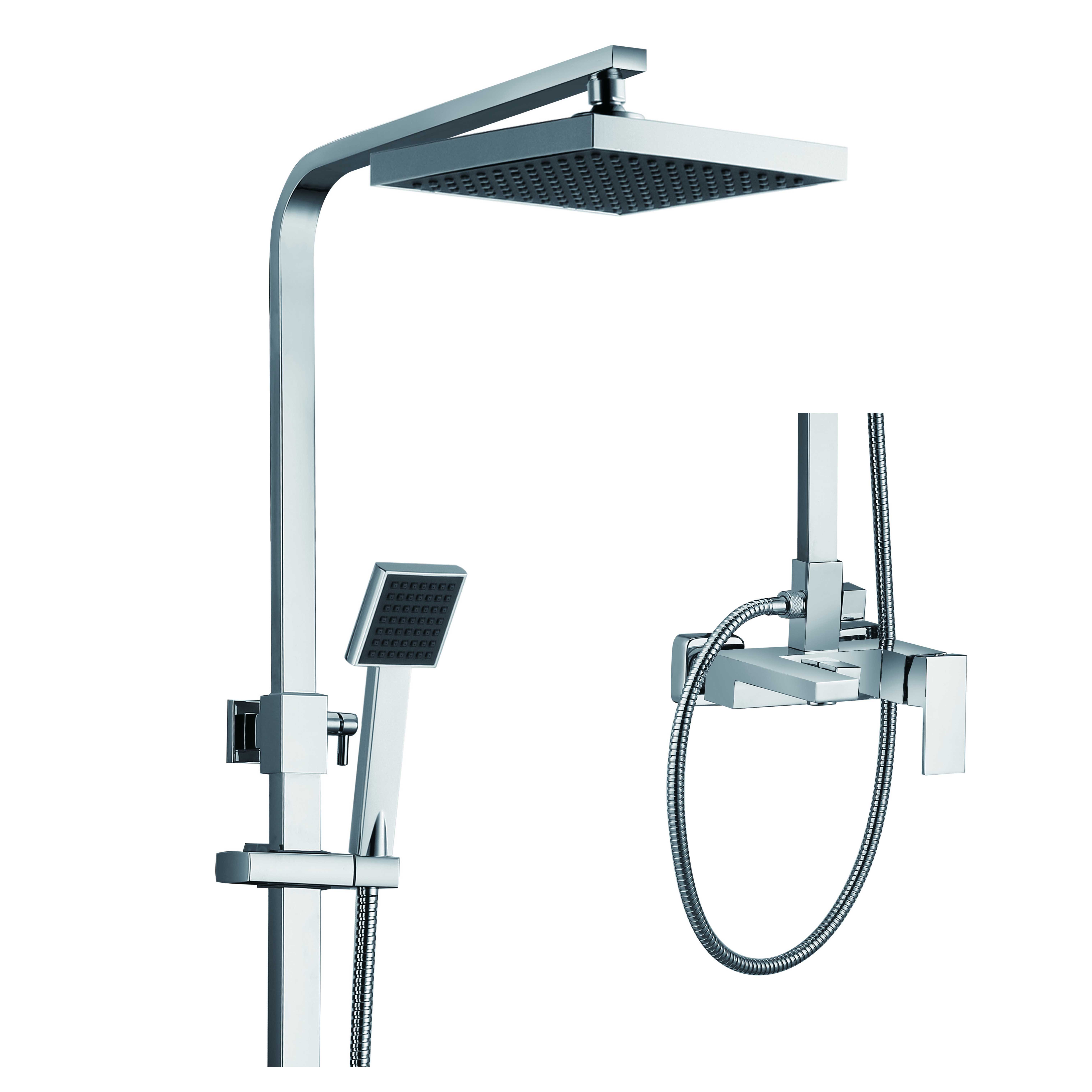 Empolobath 25 3601MB термостатический матовый черный латунный ABS для ванной комнаты для головки клапана ручной шланг из нержавеющей стали дождевой душевой набор