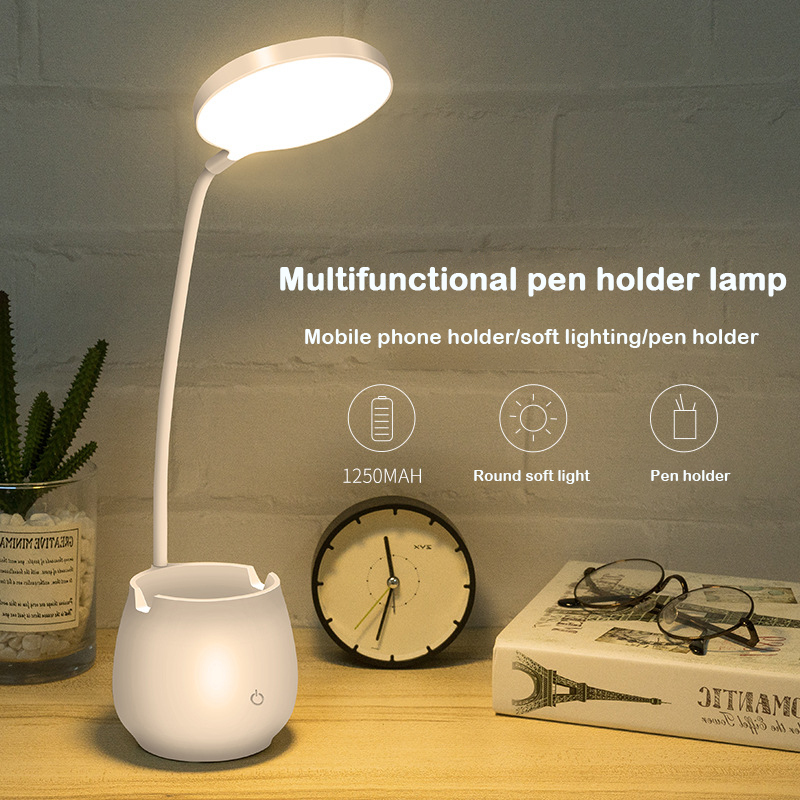 Best Price Usb Smart Touch Pen Holder Reading Rechargeable Phone Table Desk Lamp Led