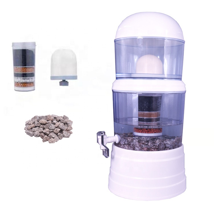 Hot selling 5-8 stages ceramic mineral water pot direct drinking water dispenser desktop gravity water filter purifier