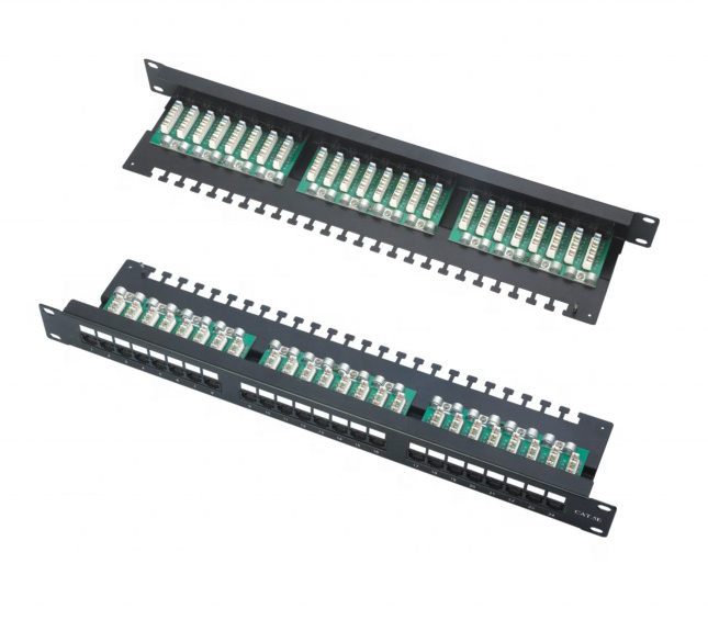 Растворы для структурированного кабеля, FTP 24 порта CAT5E CAT6 со светодиодной коммутационной панелью
