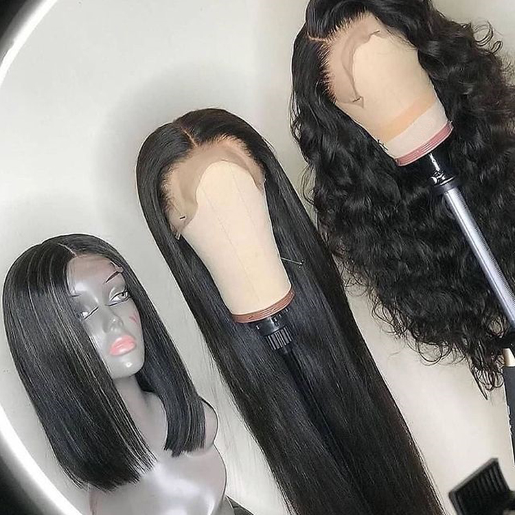 180 Density Deep Wave 13X6 Lace Front Wig Bleached Knots Brazilian Human Hair With Baby Hair