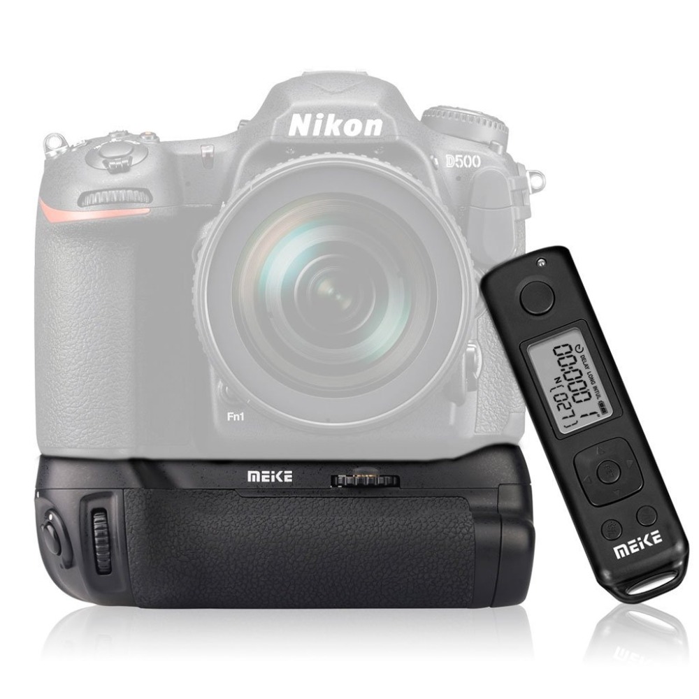 Meike MK-D500 Pro блок питания встроенный 2,4 GHZ FSK пульт дистанционного управления для Nikon D500 камера