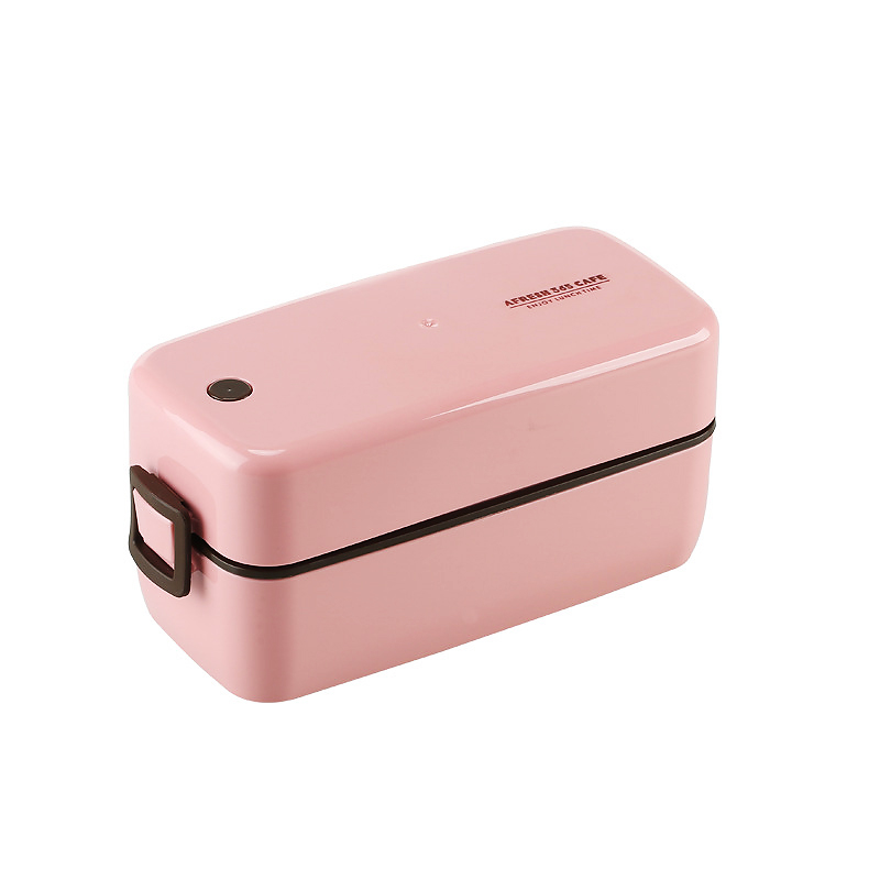 Amazon Hot Selling Japanese Bacteriostatic Double Layer tiffin Box Plastic Meterial Rectanglar Bento Lunch Box
