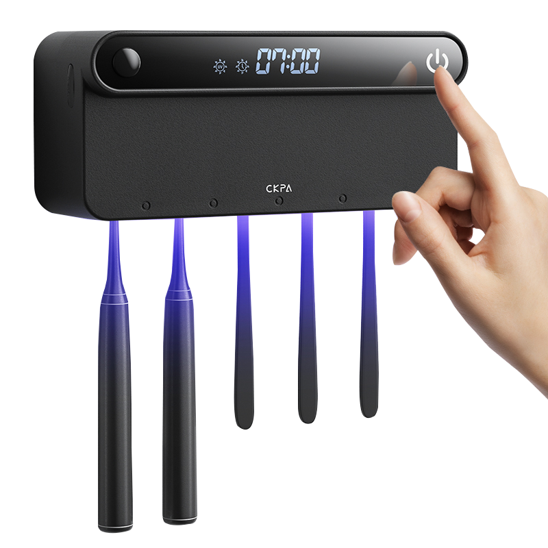 Automatic UVC Toothbrush Sterilizer Wall Mount Toothbrush Squeezer Holder Toothbrush Sterlizer