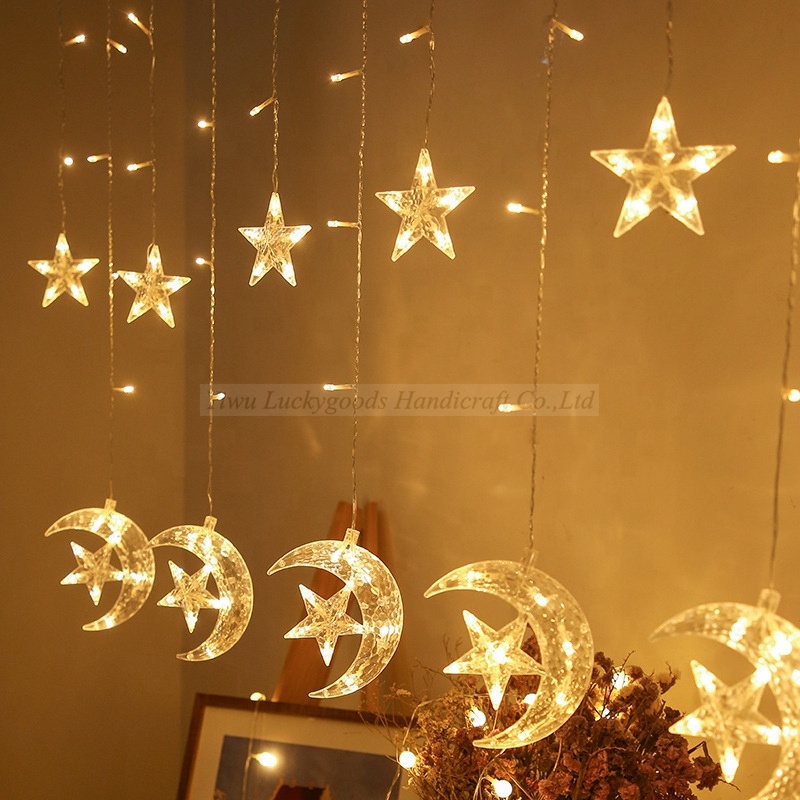 LED210805-1Luckygoods Designed Shape Of Star Lights Lighting Bunch Decoration For Wedding Event