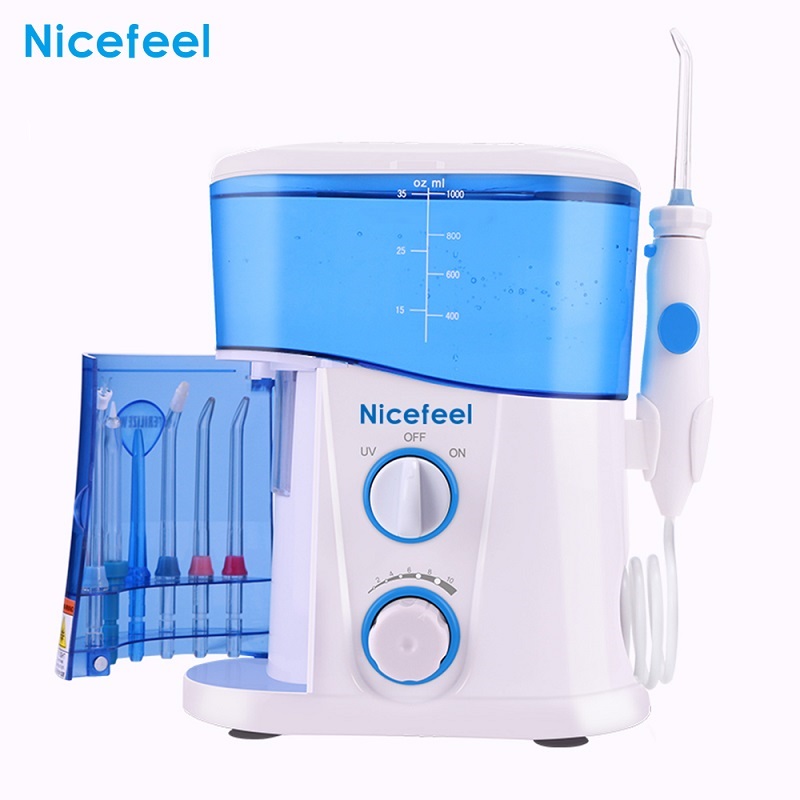 Ирригатор полости рта Nicefeel, Стоматологический Ирригатор для чистки зубов, уход за зубами в спа, 7 многофункциональных насадок для всей семьи