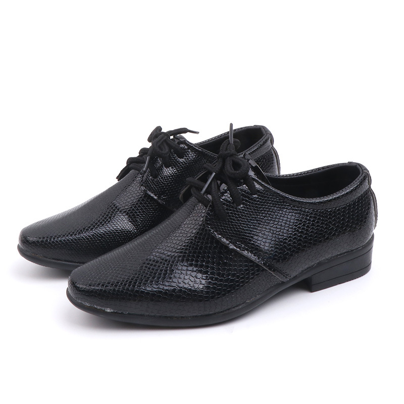 Wholesale Children Leather Shoes Boys Casual Fashion Nude Flats School Shoes Soft Sole Comfortable Kids Wedding Party Dress Shoe