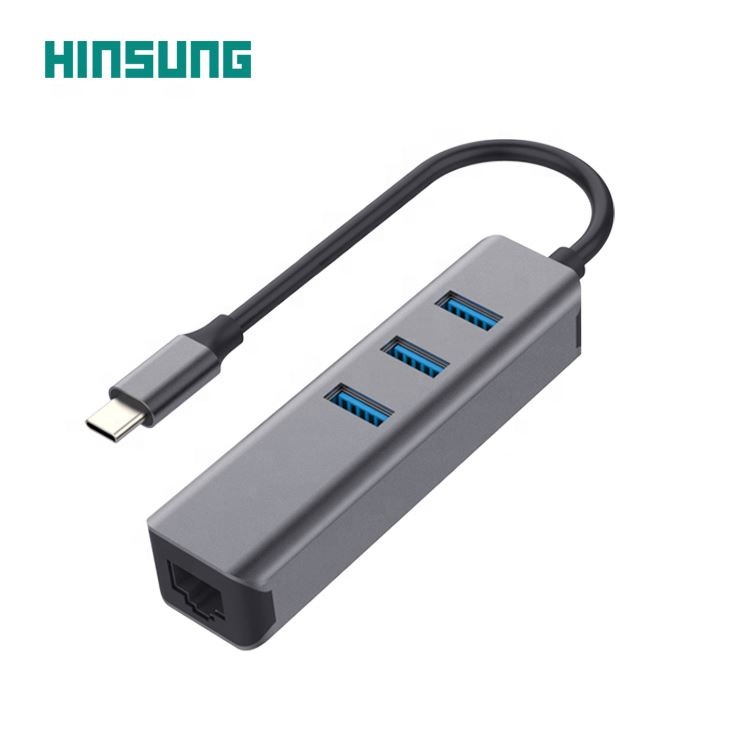 Type-C USB-C концентратор к 3 USB3.0 с RJ45 Gigabit Ethernet LAN