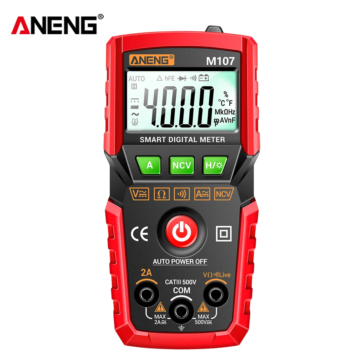 ANENG M107 Mini Digital Multimeter 4000 count Auto tester digital multimeter profesional testeur electrique multimetro test