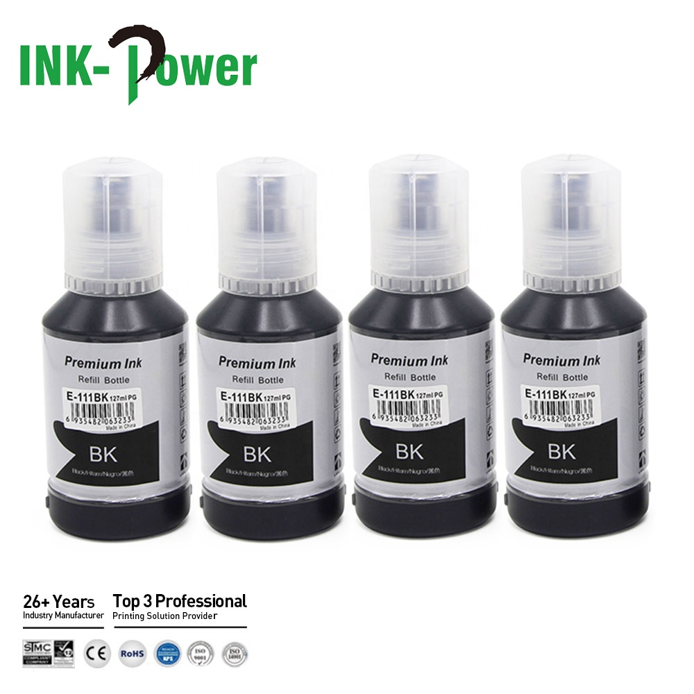 INK-мощность 111 Премиум совместимый черный совместимый объем бутылки на водной основе пополнения чернил Dtg Эко-чернила для Epson ET-M1100 принтер