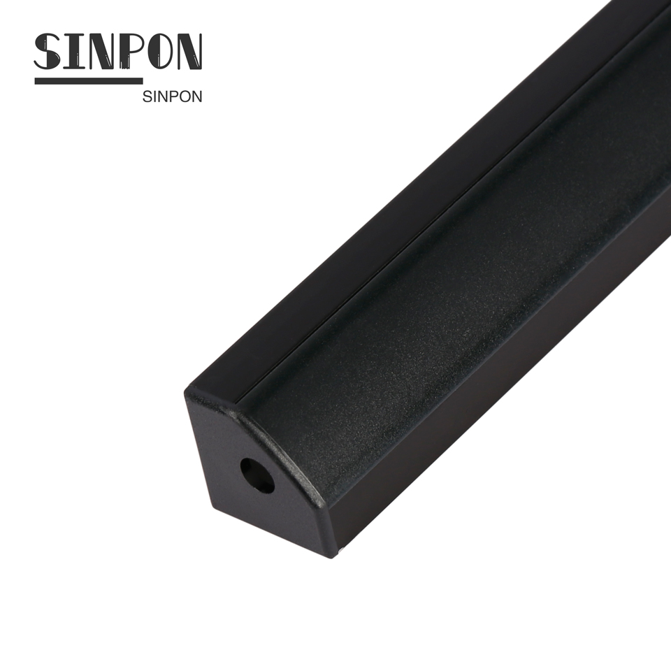 Factory Price Black and White Drywall use architectural gypsum plaster Surface Recessed Aluminum Profile with PC Cover