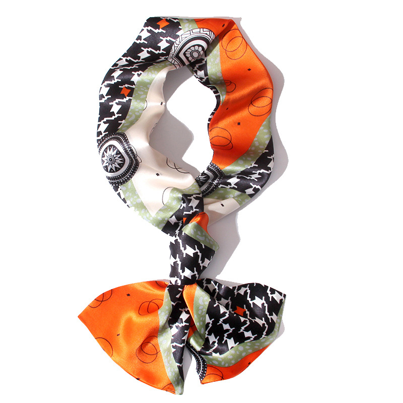 Digital Printing Luxury Woman Big 100% Satin Silk Scarves Custom Printed Personalized long Hijab Scarf