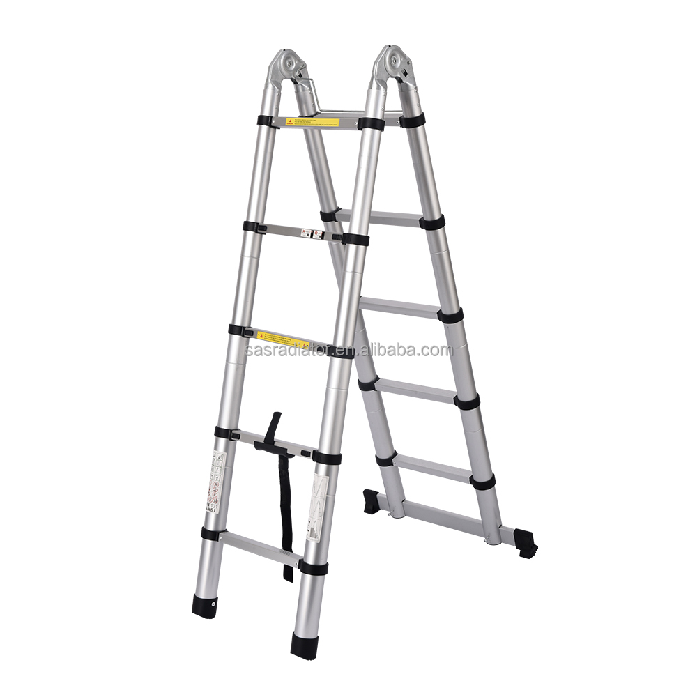 12.5ft Aluminum telescoping ladder extension folding for roofing business outdoor working and more 150kgs